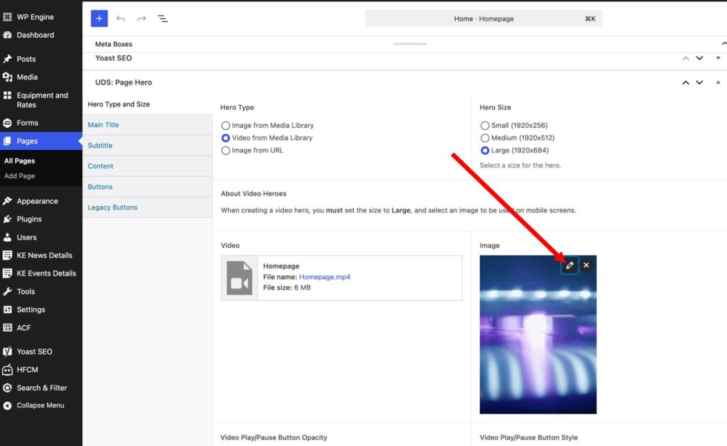 This is an image showing step 2 which is clicking on the pencil to edit the image.